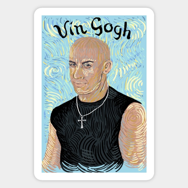 Vin Gogh Magnet by katemelvin